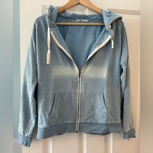 Marine Layer Hoodie Blue Size Large Distressed Style super soft